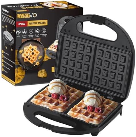 Buy Borosil 1000W Neo Waffle Maker | Non Stick Coating, Square, Anti ...