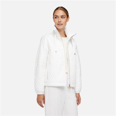 Geox® DIAMOND: Women's brilliant white Quilted Jacket | Geox®
