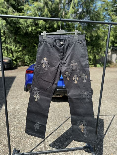 Chrome Hearts Chrome Hearts Chino Cross Patch Black and Camo Pants 33 ...