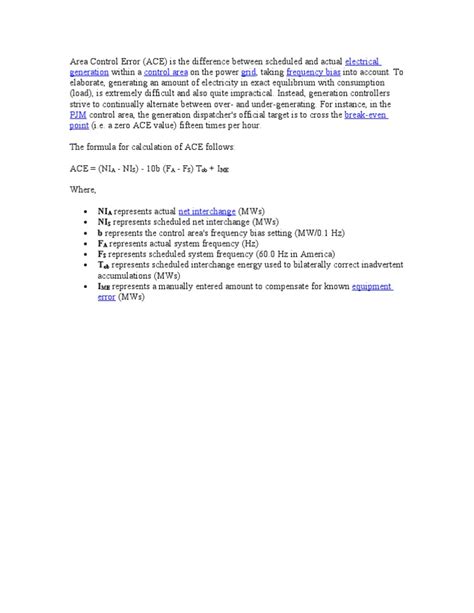 Image result for Area Control Error Calculation