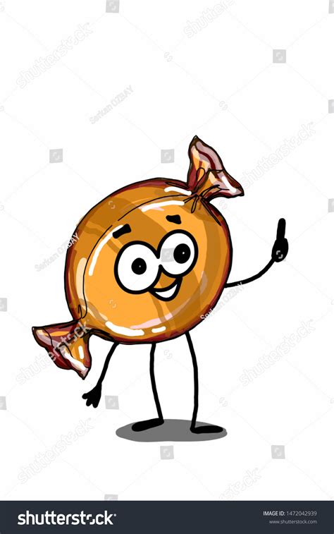 Cute Cartoon Candy Characters Illustration Stock Illustration 1472042939 | Shutterstock