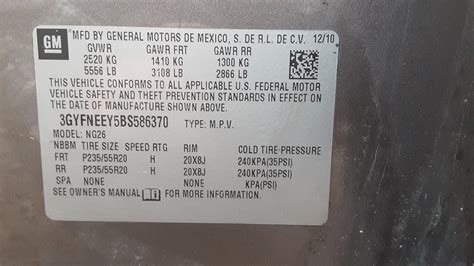 Where is the Manufacturer Body Code located? | Cadillac Owners Forum