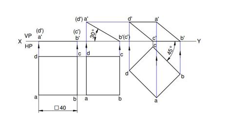 A square lamina ABCD of 40mm side rests on one of its corners on ground ...