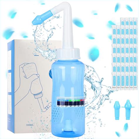 HANNEA® Neti Pots for Sinus Rinse Bottle Nasal Wash Nasal Irrigation ...