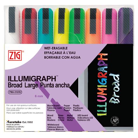 ZIG ILLUMIGRAPH Medium 8 colors set – Mello Store