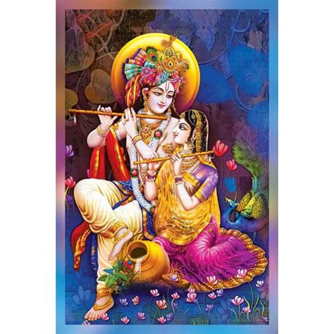 Beautiful radha krishna painting vastu on canvas ca29