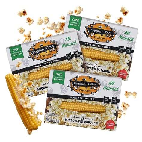 Amazon.com : Poppin Cobs Microwave Popcorn on the Cob (9 PK) (Original ...
