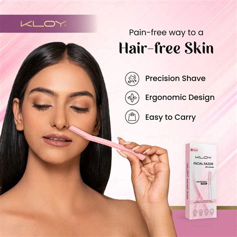 KLOY Facial Razor for Women | SEALED PACK | Instant & Pain Free Hair R ...