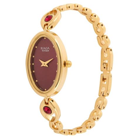 Buy Online Titan Quartz Analog Red Dial Metal Strap Watch for Women ...
