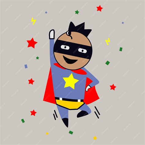 Premium Vector | Funny superhero hero design cartoon vector illustration