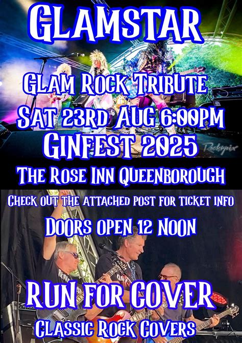 Glamstar and Run For Cover - The Rose Inn Gin Festival Queenborough ...