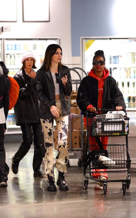 BELLA HADID, JUSTINE SKYE and KENDALL JENNER at Whole Foods in New York ...