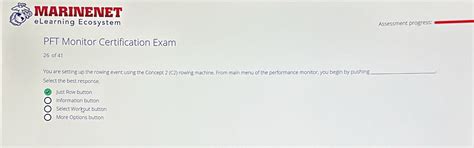 Solved: MARINENET eLearning Ecosystem Assessment progress: PFT Monitor ...