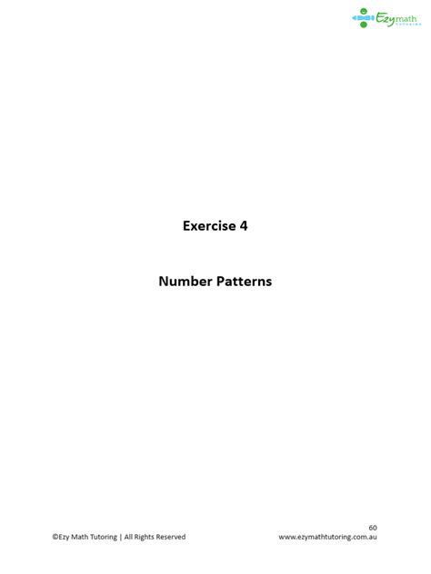 Image result for Math Number Patterns Hand Out Year 7
