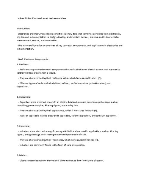 Image result for Electronics Circuit Lecture Notes