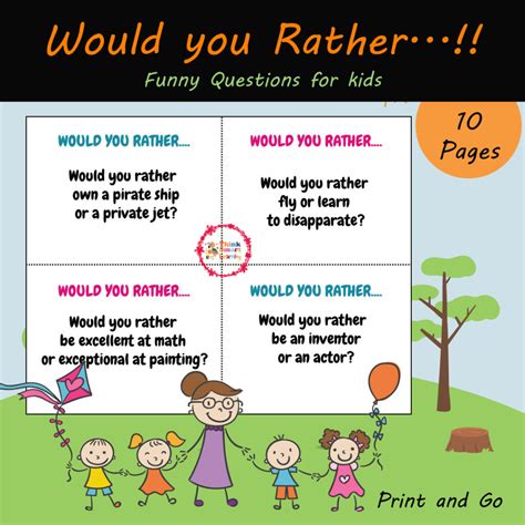 Would You Rather For Kids - Hilarious, Silly, and Challenging Question | Made By Teachers
