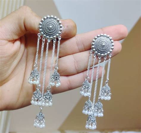 Silver Jhumkas - Buy Silver Jhumkas online at Best Prices in India ...