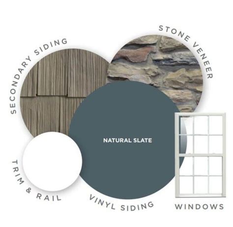 Natural Slate Exterior House Color Scheme