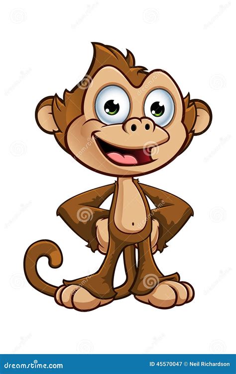 Monkey Character Animal Different Breads Wild Zoo Ape Chimpanzee Vector ...