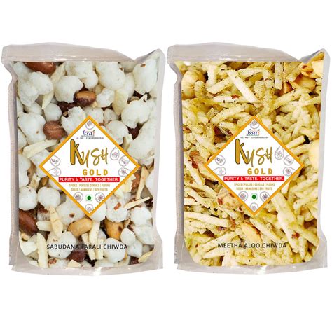 Kush Gold Combo Pack of 2 (Sabudana Mixture & Meetha Aloo Mixture ...