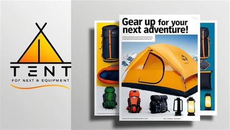 Advertisement of various equipment for tents | Premium AI-generated image