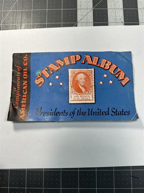Vintage 1936 American Oil Co Presidents Of The United States Stamp Album | eBay