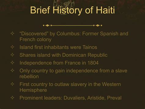 Haiti Presentation | PPT