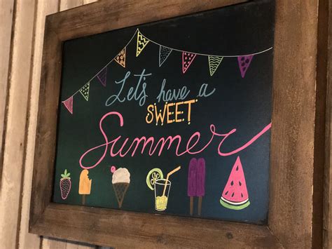 Chalkboard Art Ideas Summer
