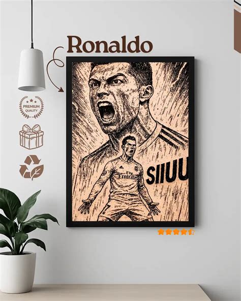 Cristiano Ronaldo Siu Celebration - Iconic Goal Wood Poster – Woodify 2.0
