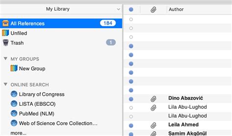 EndNote Reference Library 的图像结果