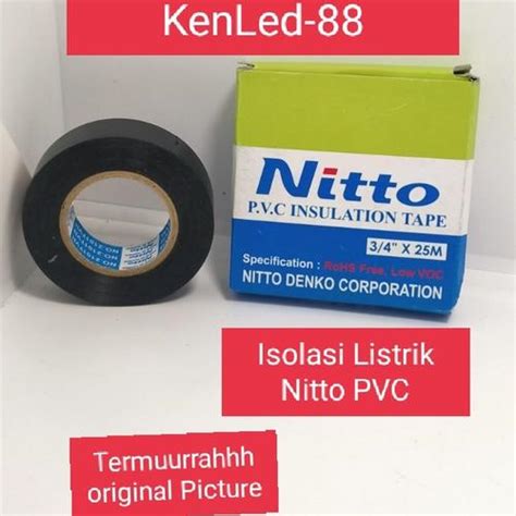 Jual Termurah,Isolasi Nitto Hitam,Isolasi Listrik PVC 3/4x25m Original ...