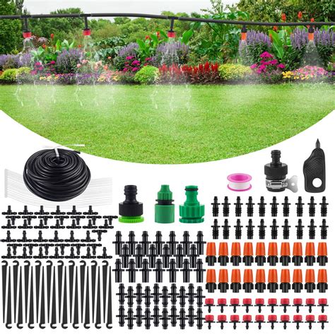 Garden 50Ft Automatic Micro Irrigation System, 1/4" Blank Distribution ...