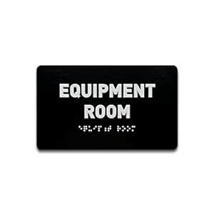 Equipment Room Sign - ADA Compliant Utility Sign, Raised Letters, Grade ...