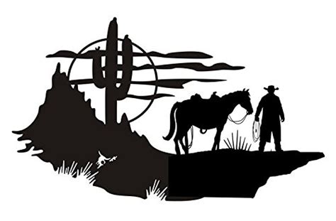 Cowboy Western Scene v1 Decal Sticker - Peel and Stick Sticker Graphic ...