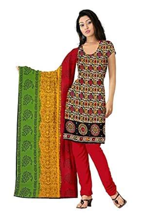Buy Shree Swastik Multi Colored Cotton Printed And Embroidered ...