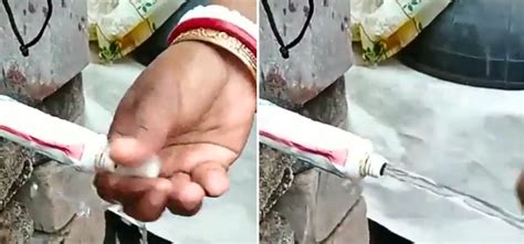 Video Of People Using Toothpaste Tube Jugaad As Tap Goes Viral