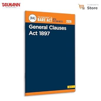 Buy Taxmann's General Clauses Act 1897 [Bare Act with Section Notes ...