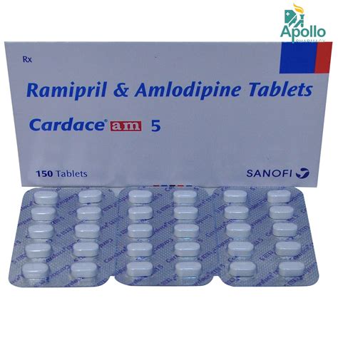 Cardace AM 5 Tablet | Uses, Side Effects, Price | Apollo Pharmacy