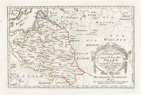 "General Karte von der Königlichen Republik Polen mit den verwandten ...