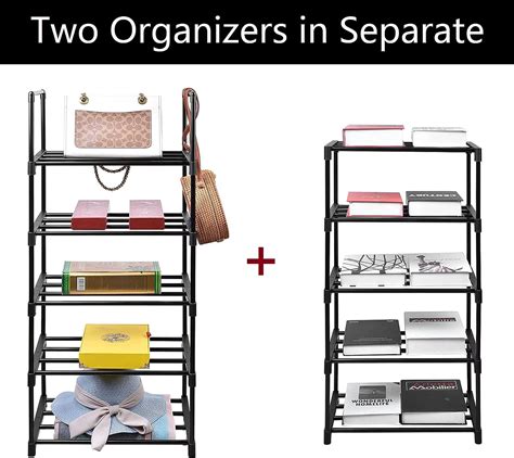 Buy Easyhouse 10 Tier Metal Sturdy Shoe Rack, Narrow Tall Shelf ...