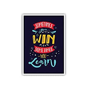 LAB NO 4 Sometimes Win Life Motivational Prints |Positive Mindset ...