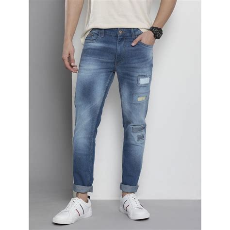 Buy The Indian Garage Co Men Regular Fit Solid Mid-Rise Stretchable ...