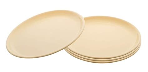 Kuber Industries 4 Pieces Unbreakable Round Plastic Microwave Safe ...