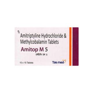 Amitop M 5mg Strip Of 15 Tablets: Uses, Side Effects, Price & Dosage ...