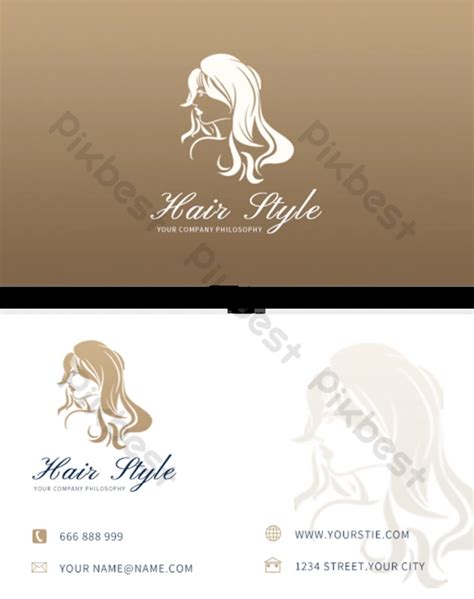 Hair Salon Business Card Design 的图像结果