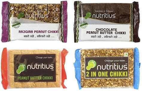 Nutritius Chocolate Peanut Butter Chikki (125g), Peanut Butter Chikki ...