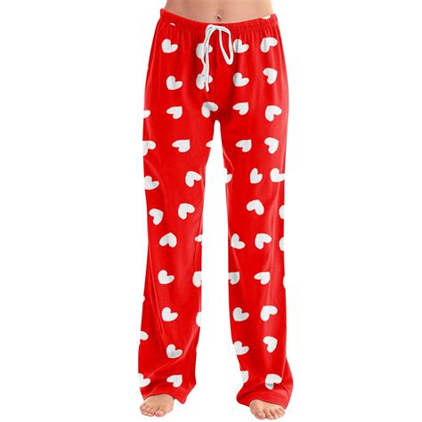 FrzhBrz Women's Valentines Day Comfy Pajama Pants Stretch Pajama Pant ...