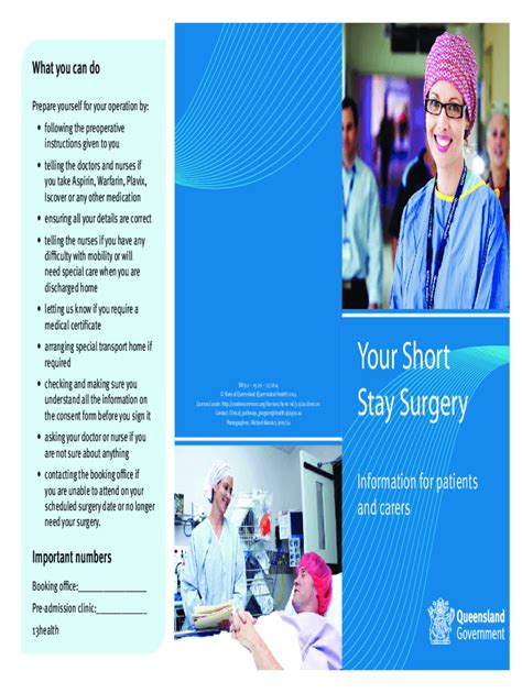 Fillable Online Your Short Stay Surgery Fax Email Print - pdfFiller