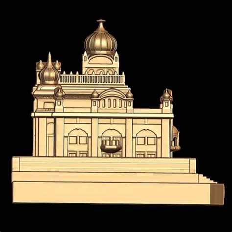Buy Shri Bangla Sahib Gurdwara 3D Model STL File - Pendant
