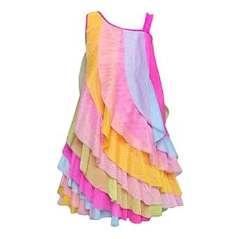 Buy Hopscotch Girl's Empire Knee Length Dress (Adx-2433799_Multicolored ...